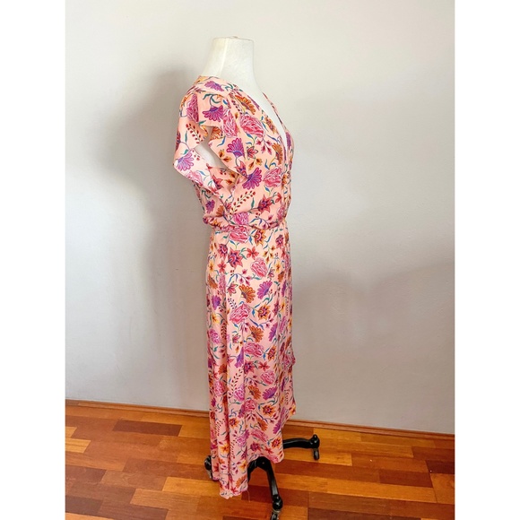 Sportsgirl Floral Wrap Dress Size 10 - Picture 5 of 8
